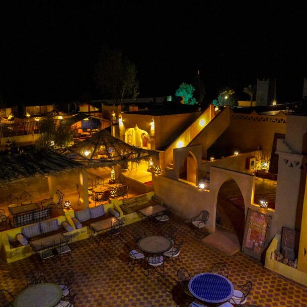 Relaxing Tea Time on the Terrace with a Desert View