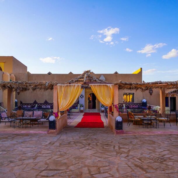 Traditional Moroccan Courtyard with a Relaxing Ambiance