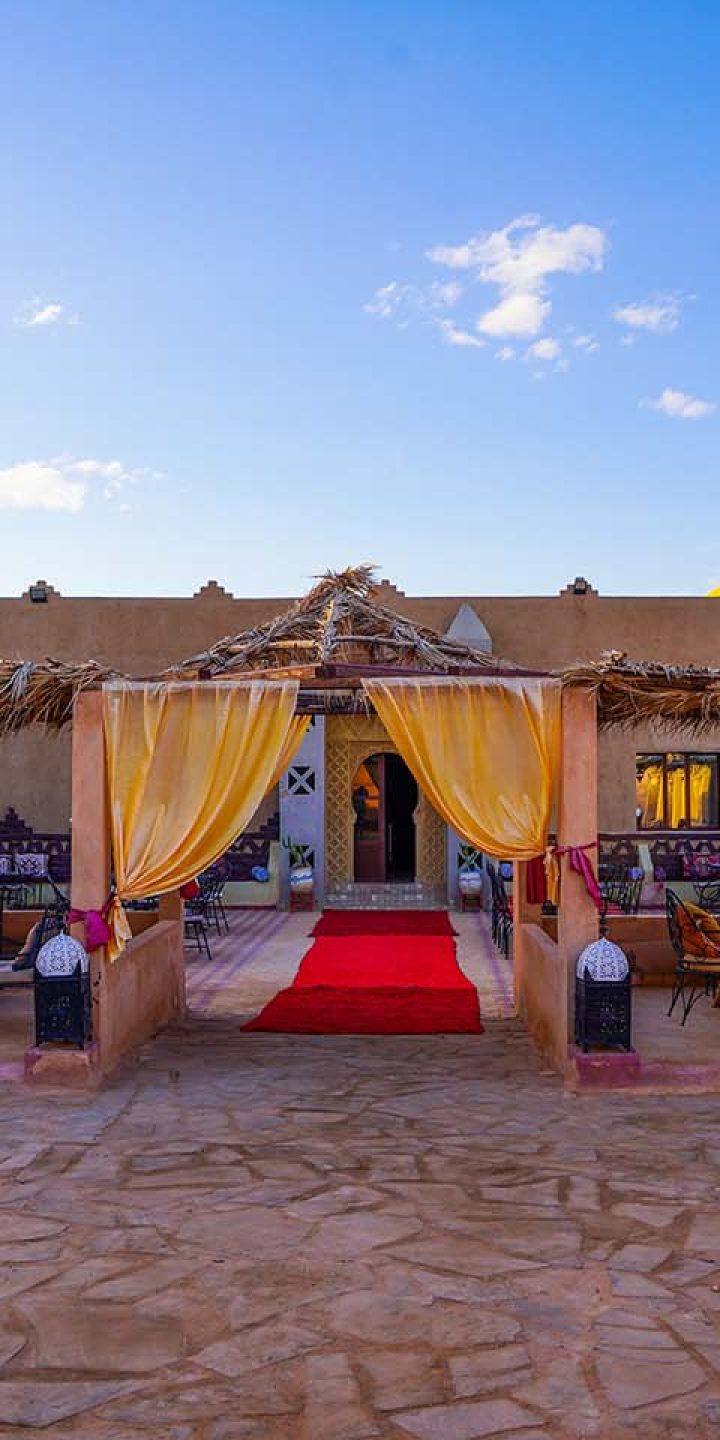 Traditional Moroccan Courtyard with a Relaxing Ambiance